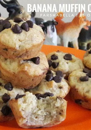 Foto resep Muffin Banana Choco Chip Tanpa Pengembang No BP No BS 🎶