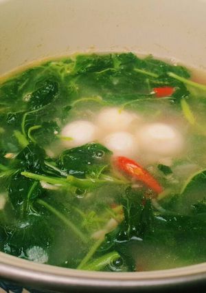 Foto resep Sayur Bayam Telor Puyuh