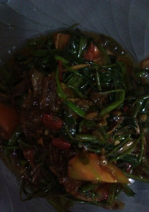 Foto resep Cah kangkung asin peda