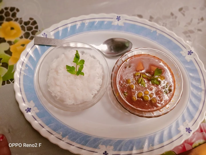 Recipe Aloo matar in red gravy which Delicious