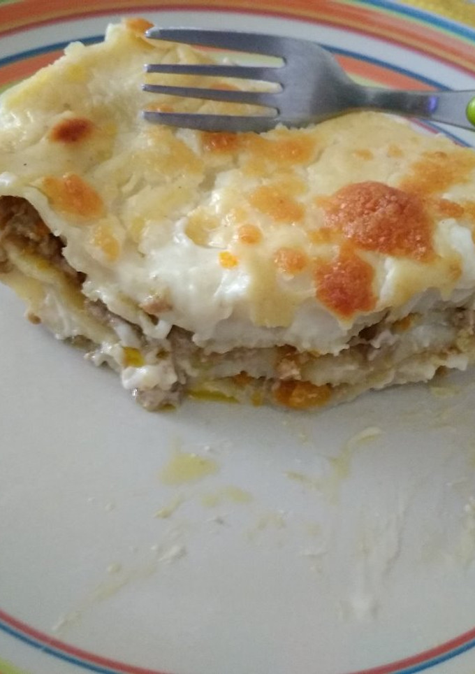 Una foto de Lasaña de carne y queso con thermomix