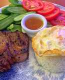 Vietnamese Grilled Pork Chop with Rice