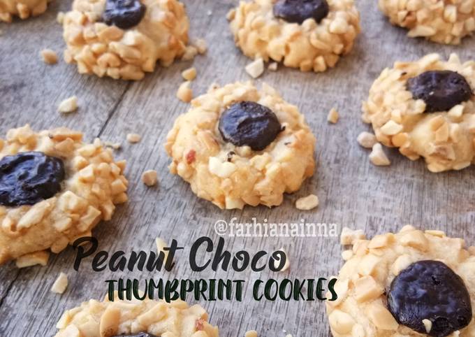 Peanut Choco Thumprint Cookies