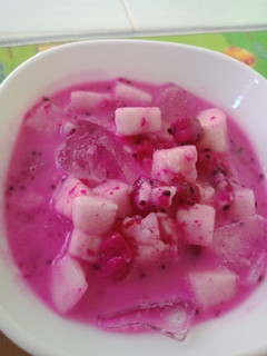 Foto resep Es buah naga campur belewah