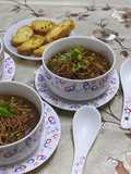 Hot and Sour Sprouted Moong Soup