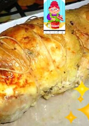 Una foto de Arrollado de pollo Navideño ☄🌠🌟