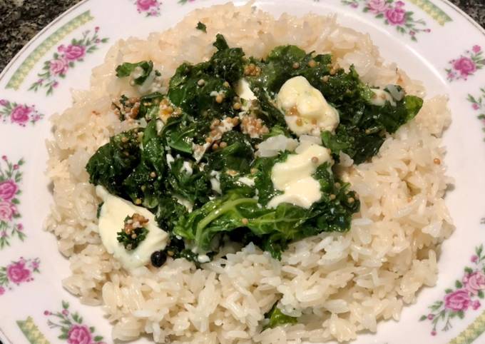 Kale en arroz Receta de Alicia Yunis- Cookpad