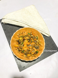 A picture of Sweet potato vegetable sauce.