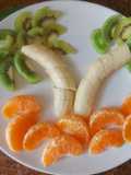 Salada de mexerica, banana e kiwi