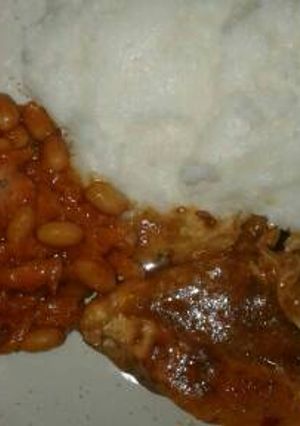 A picture of Chicken breast with chakalalaka.