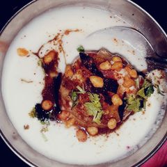 A picture of Dahi Vada.