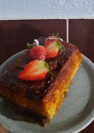 Una foto de Pastel imposible / Chocoflan