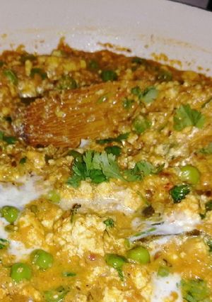A picture of Matar paneer Ghotala.