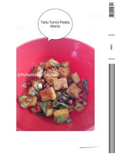 Foto resep Tumis Tahu Pedas manis