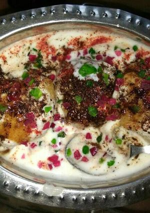 A picture of Bread Dahi Vada.