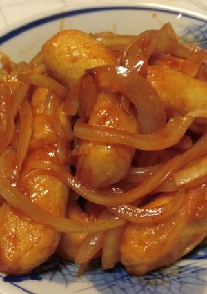 韓式辣炒甜不辣 的食譜成品照片