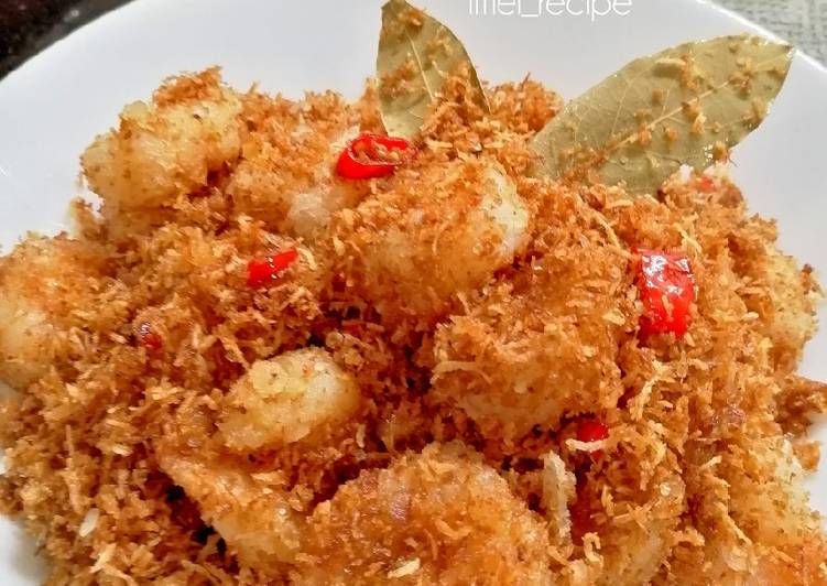 Butter prawn with grated coconut