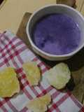 Kolak ubi ungu dengan gula batu