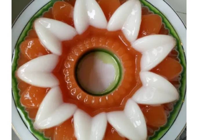 Resep Pudding Pepaya Lapis Matcha Anti Gagal