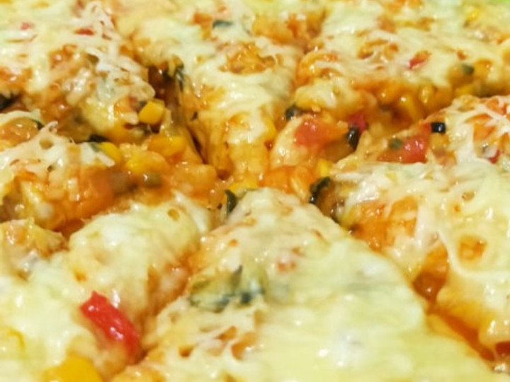 Resep Pizza Ayam Jagung (Ala Rumahan) Anti Gagal