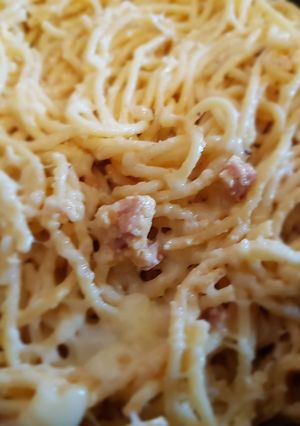 O poză a rețetei Carbonara.