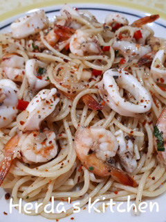 Foto resep Spaghetti Aglio Olio Seafood