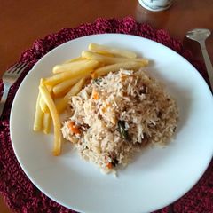 Paneer fried rice A picture of Paneer fried rice.