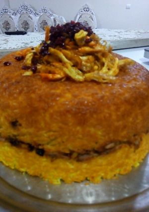 عکسی از دستور ته چین مرغ