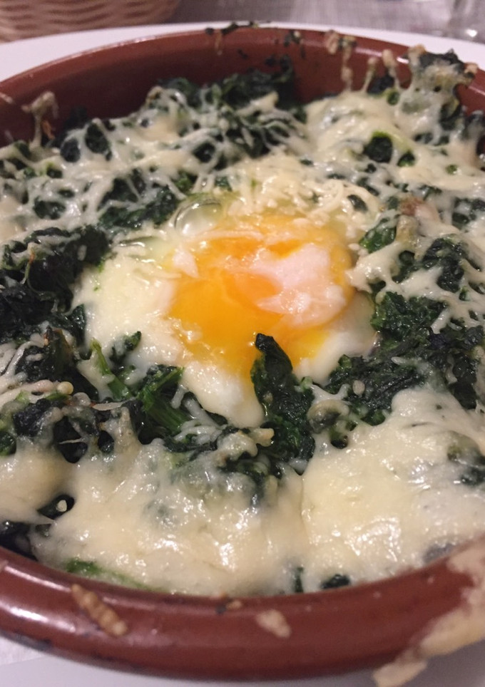 Una foto de Espinacas gratinadas