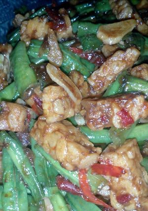 Foto resep Tumis kacang panjang tempe