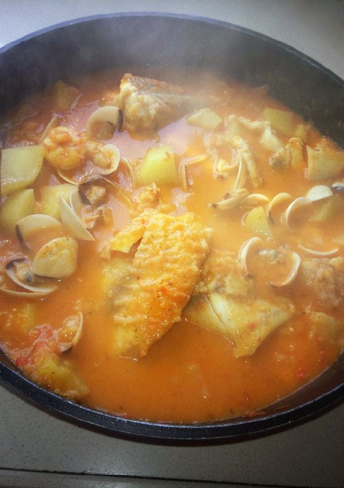 Una foto de Pescado a lo pobre