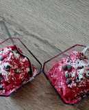 Helado de plátano y frutos rojos en Monsieur Cuisine