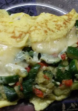 Una foto de Omelette de zapallitos.