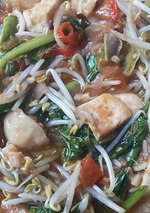 Foto resep Tumis taoge baso ikan