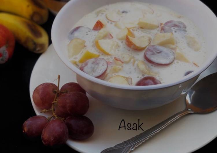 Recipe of Homemade Creamy fruit salad