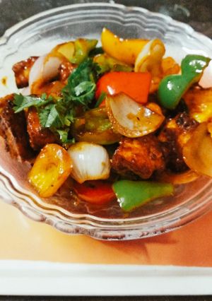 A picture of Chilli paneer.
