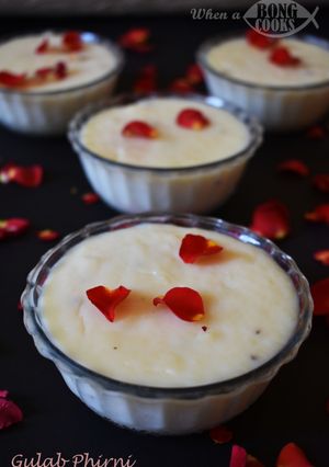 A picture of Gulab Phirni l Rose Flavoured Phirni.