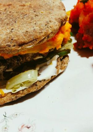 Una foto de Hamburguesa vegana ☆