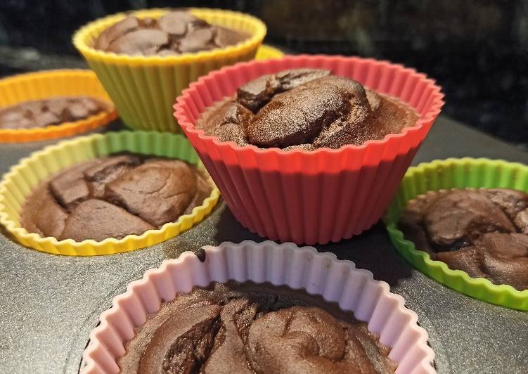Muffins de cacao sin harina