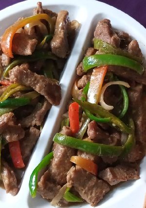 A picture of Beef Chilli Dry🥩🌶️.