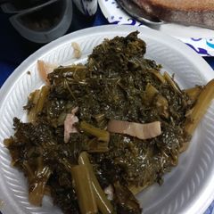 A picture of Instapot Kale and Salt Pork.