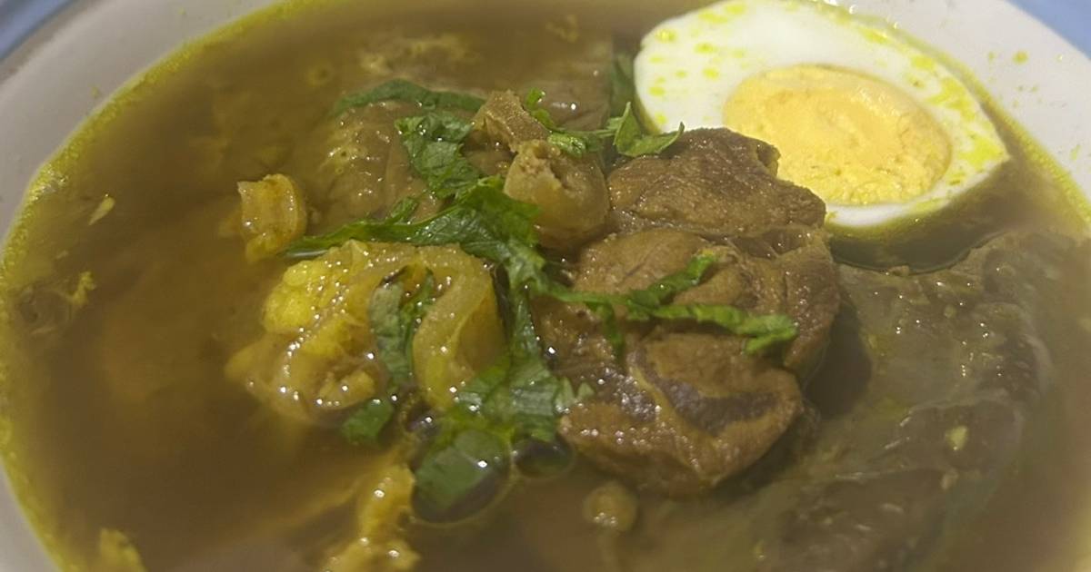 Resep Soto Daging Dan Paru (madura) Favorit Bunda