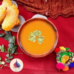 A picture of Fajeto (Gujarati Mango Kadhi).