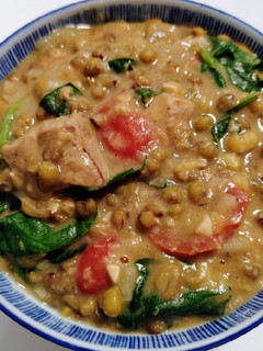 A picture of Monggo (Filipino mung bean stew).