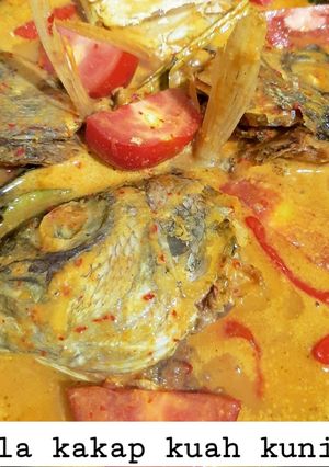 Foto resep Kepala kakap kuah kuning