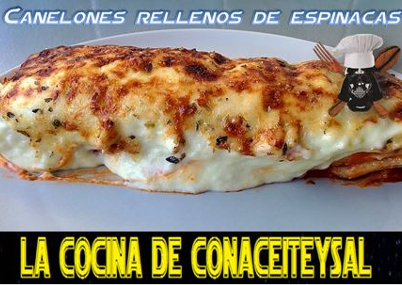 Canelones rellenos de espinacas y brócoli