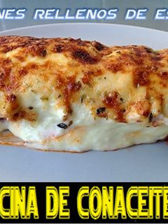 Una foto de Canelones rellenos de espinacas y brócoli
