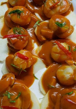 รูปของ หอยเชลล์ย่างซอสแพนง😋