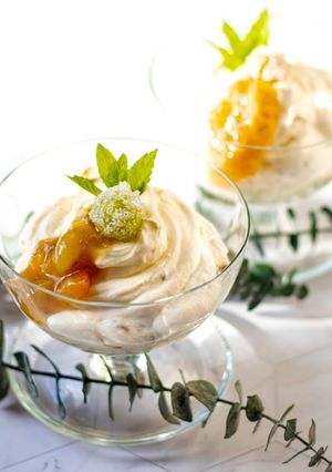 A picture of Gooseberry fool 🍨.