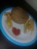 صحن همبرجر لذيذ للعشاء🍔🍟